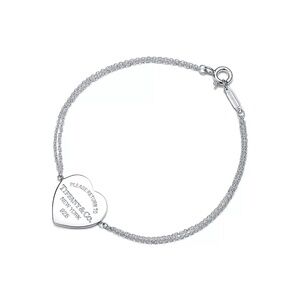 Heart Tag Double Chain Bracelet